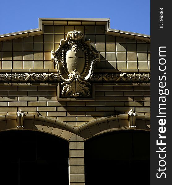 Close-up detail of a building. Close-up detail of a building