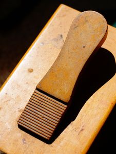 Shoe Polishing Station In Light And Dark Royalty Free Stock Images Shoe Polishing Station In Light And Dark Royalty Free Stock Images