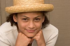 Girl With Mysterious Smile Royalty Free Stock Images Girl With Mysterious Smile Royalty Free Stock Images
