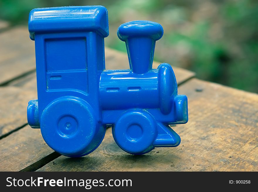 Blue Toy Locomotive