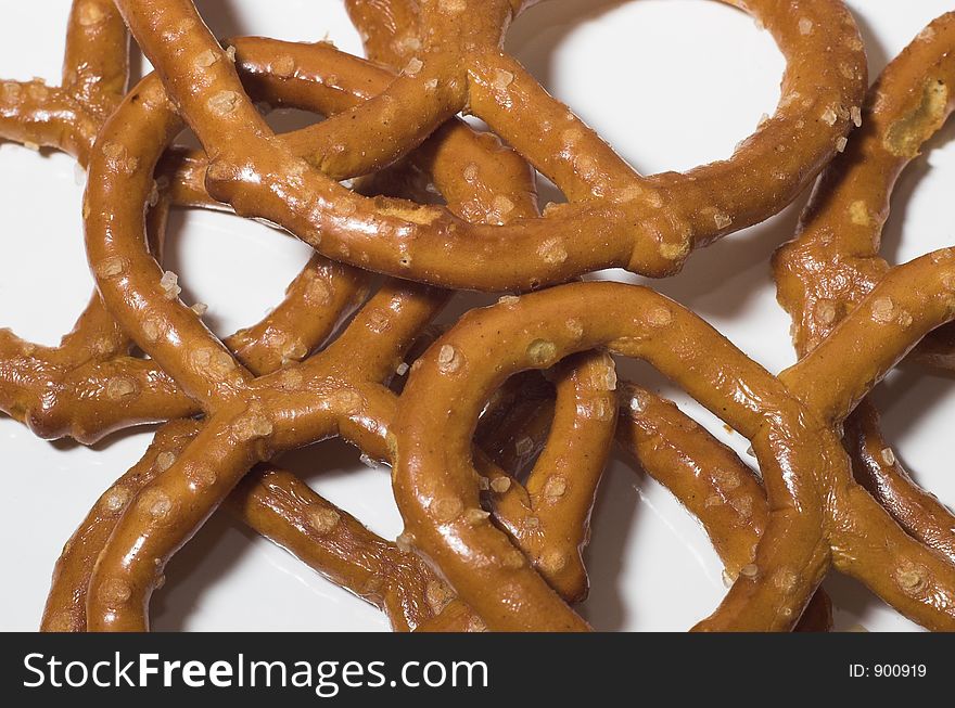 Pretzel snack isolated on a white background. Pretzel snack isolated on a white background