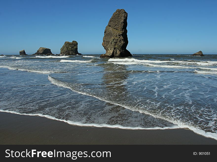 Rocks along Oregon coast. Rocks along Oregon coast
