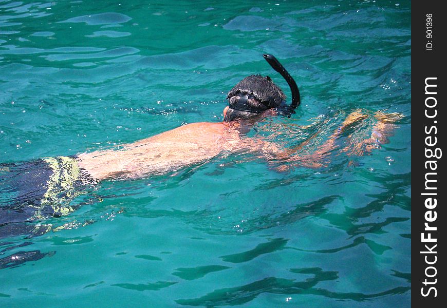 Man snorkeling