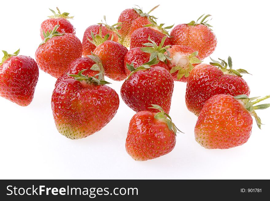 Strawberries isolated on white background. Strawberries isolated on white background.