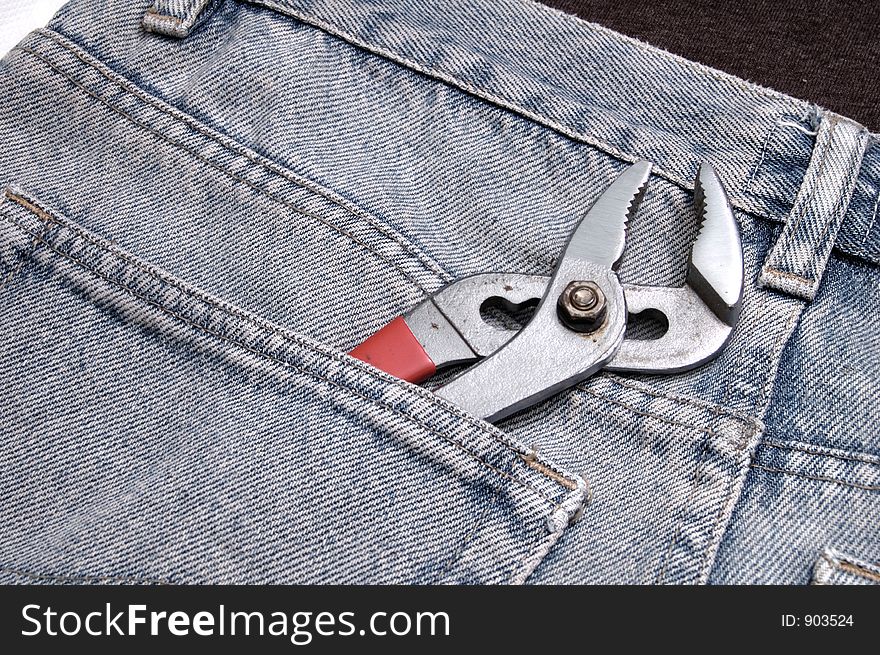 Jeans and tool