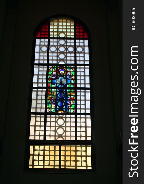 Catholic Church window. Catholic Church window