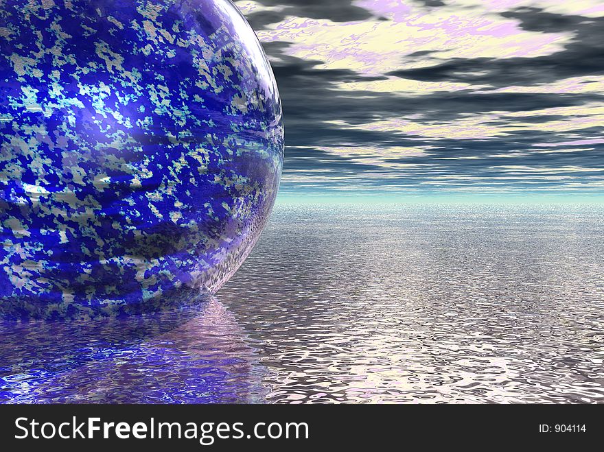 Glass Sphere In Landscape
