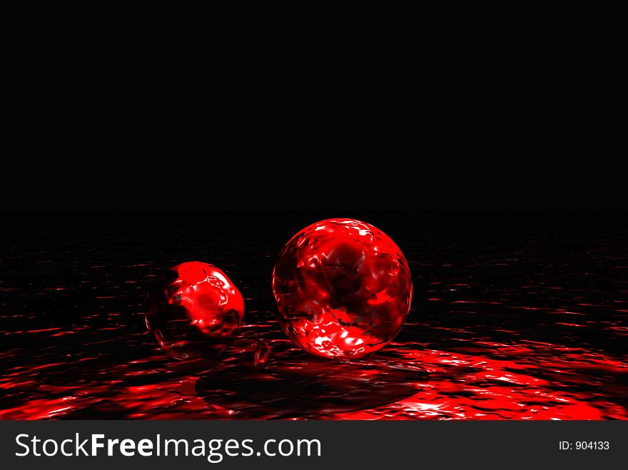 Blood coverd globes