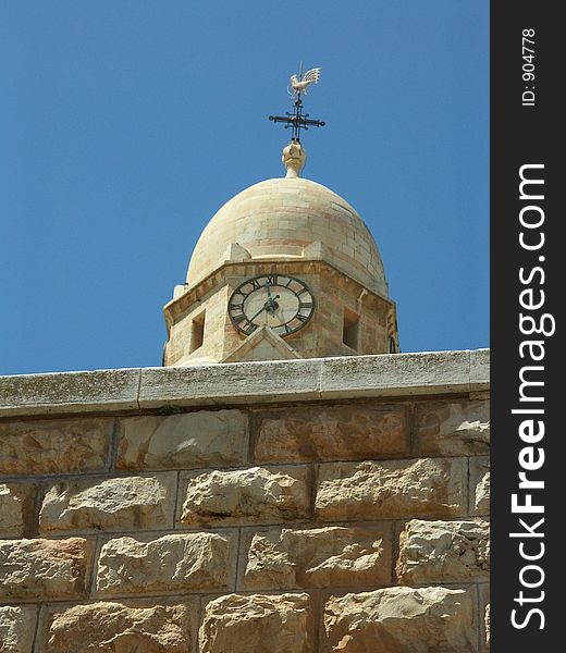 A clock on Jerusalem church