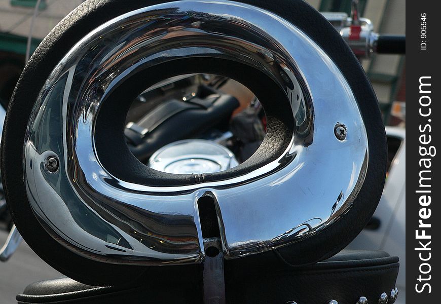 View Through a Motorcycle Seat