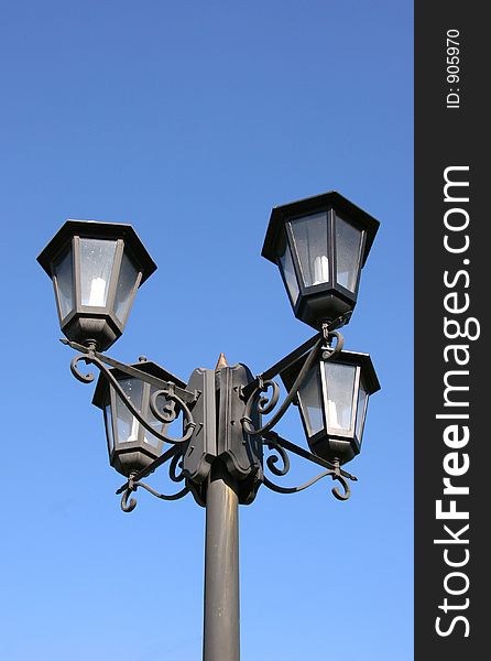 Street lights in Moscow, Russia