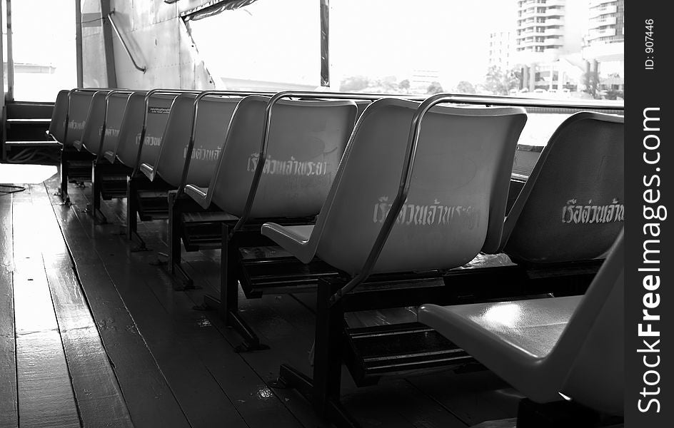 Seats onboard ferry. Seats onboard ferry
