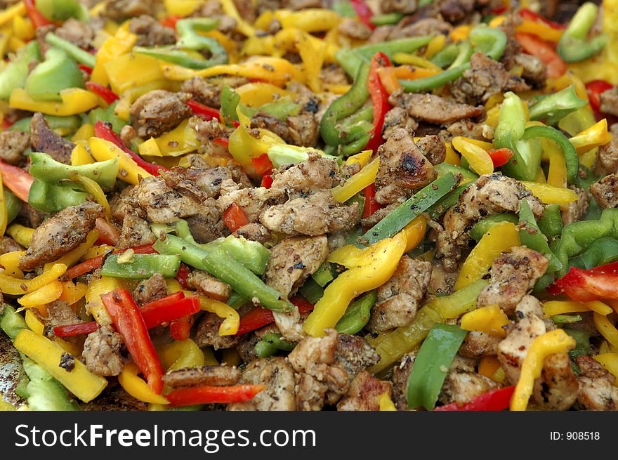 Peppers and chicken