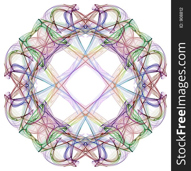 The openwork pattern generated on a computer