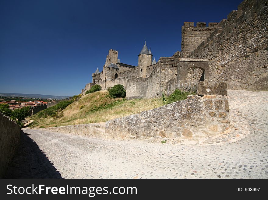 Cacassonne old medieval city. Cacassonne old medieval city