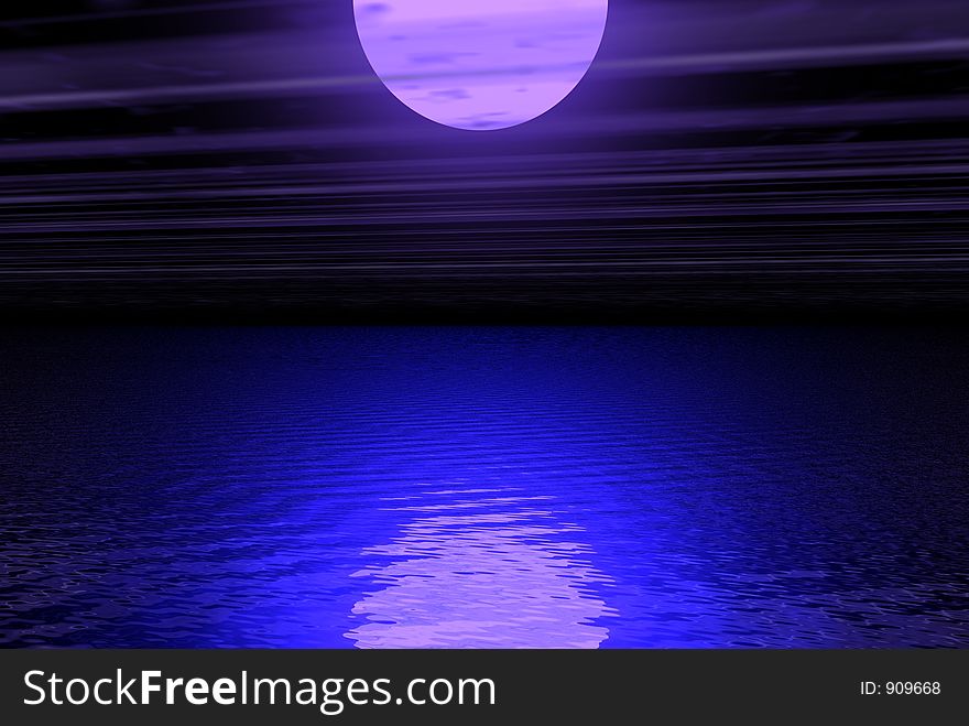 Dark moon in purple