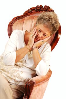 Worried Senior Woman. Royalty Free Stock Photos Worried Senior Woman. Royalty Free Stock Photos