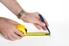 Measurement With Measuring Tape Royalty Free Stock Photo Measurement With Measuring Tape Royalty Free Stock Photo