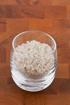 Coarse Grey Sea Salt In Glass Stock Photos Coarse Grey Sea Salt In Glass Stock Photos