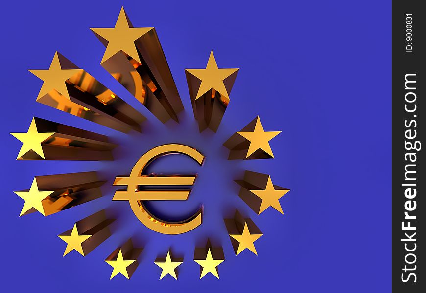 The EU flag - success of economy