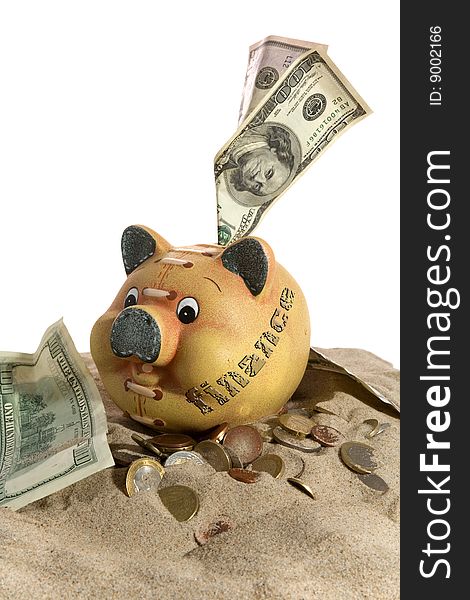 Piggy Bank - Financial Crisis Concept