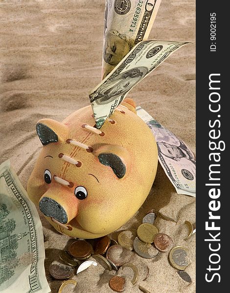 Piggy Bank - Financial Crisis Concept