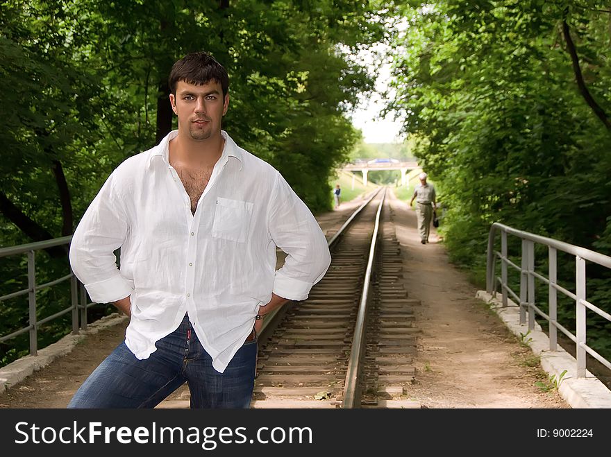 Handsome Man On The Railway