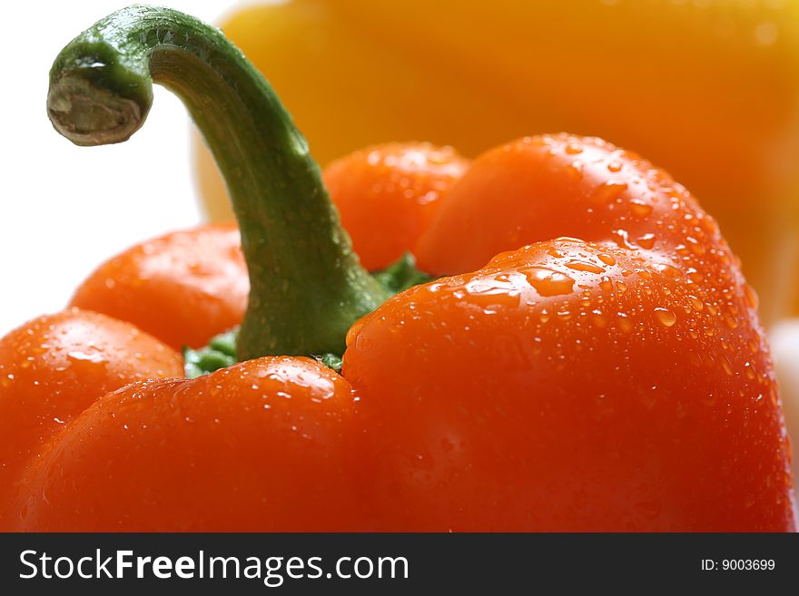Bright colorful pepper on white. Bright colorful pepper on white
