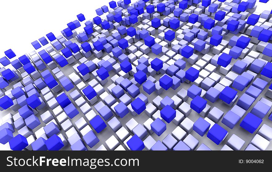 3d render of abstract box background. 3d render of abstract box background