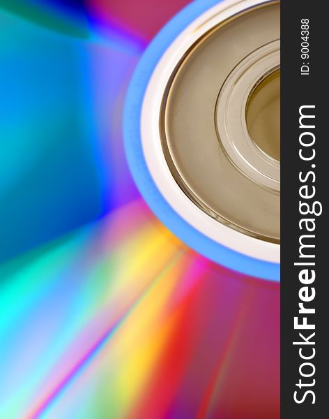 Recordable DVD disc close-up