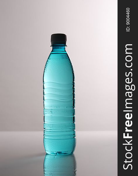 Plastic bottle of mineral water