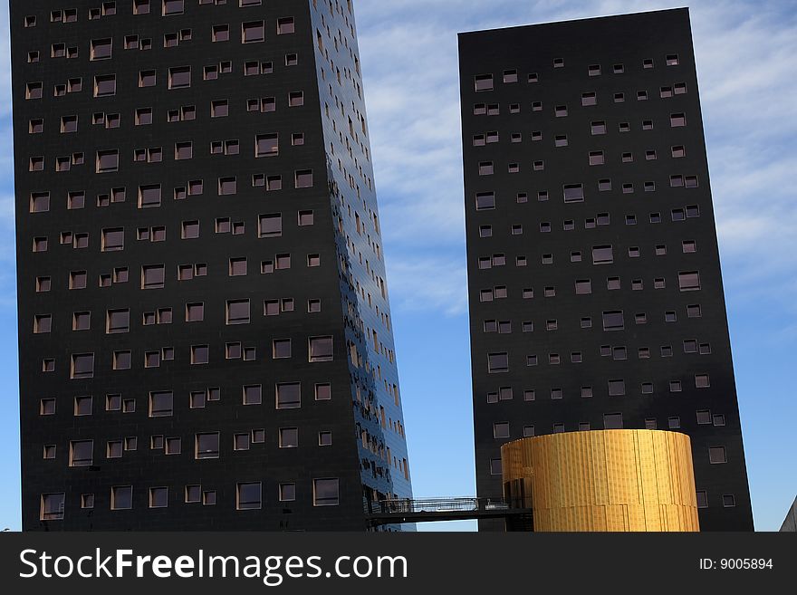 Three modern buildings in Milan