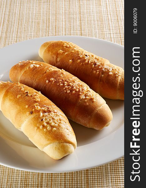 Group of salted bread rolls