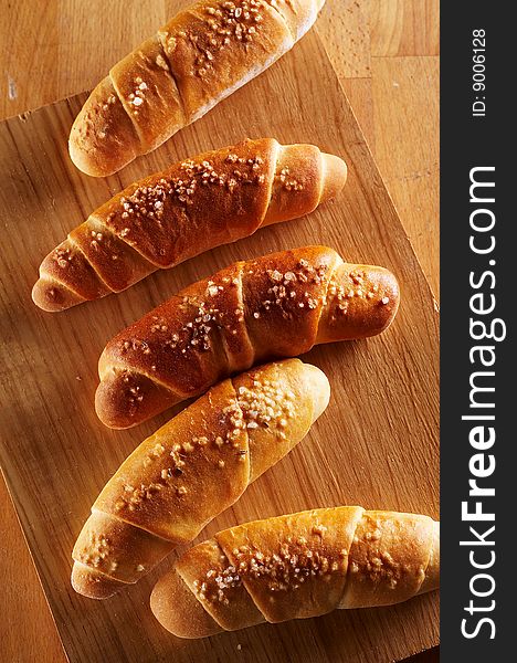 Group of salted bread rolls