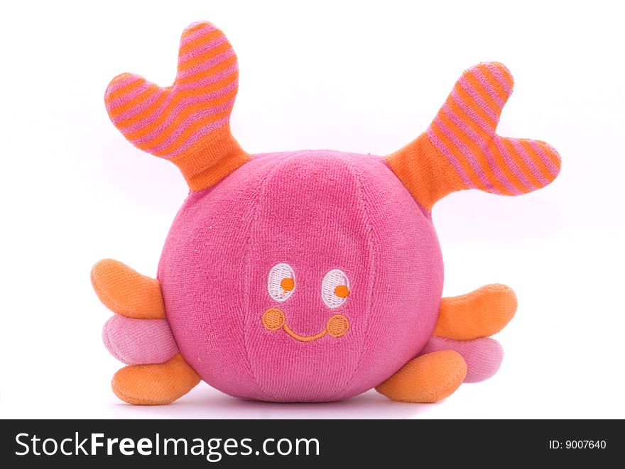 One plush toy on a white background