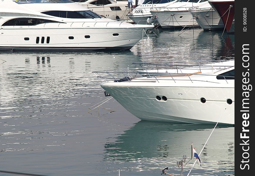 Photo of a yacht, taken during Croatia boat show