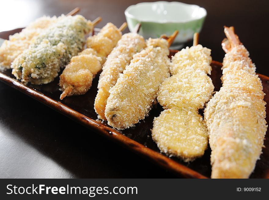 Two yakitori healthy delicious snacks