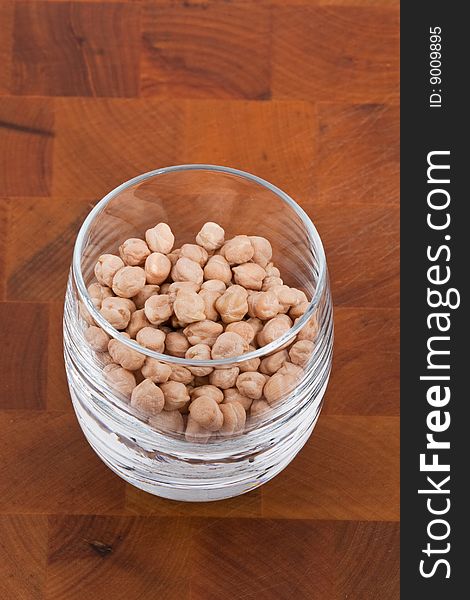 Chickpeas in glass