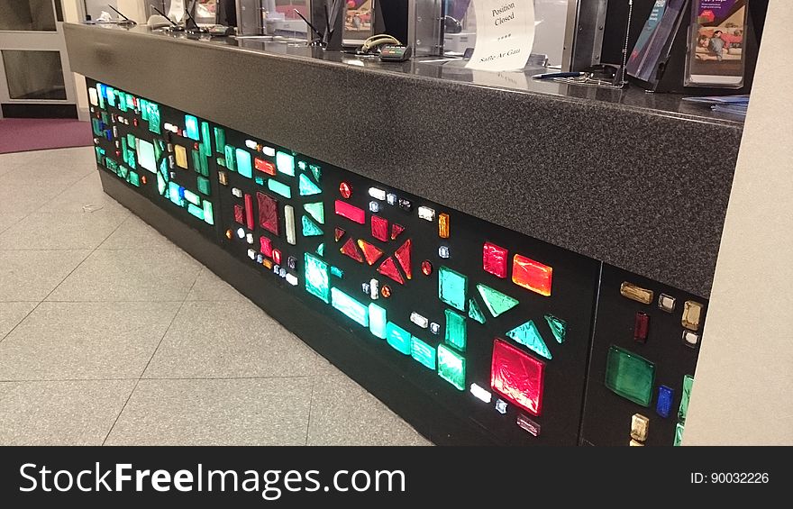 The illuminated counter was a feature of this bank branch for decades, although it had been cut down a bit from its original size when this picture was taken in 2014. With counters out of fashion in banks nowadays, this counter has since been removed. Happily, a small part of the glasswork has been retained as a wall decoration. The illuminated counter was a feature of this bank branch for decades, although it had been cut down a bit from its original size when this picture was taken in 2014. With counters out of fashion in banks nowadays, this counter has since been removed. Happily, a small part of the glasswork has been retained as a wall decoration.