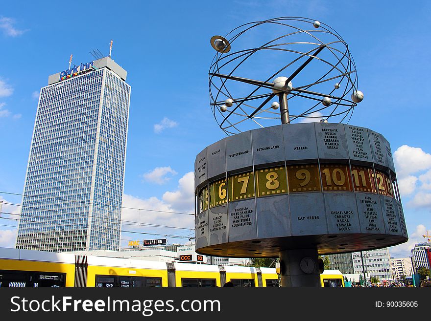 The World clock on the Berlin Alexanderplatz.