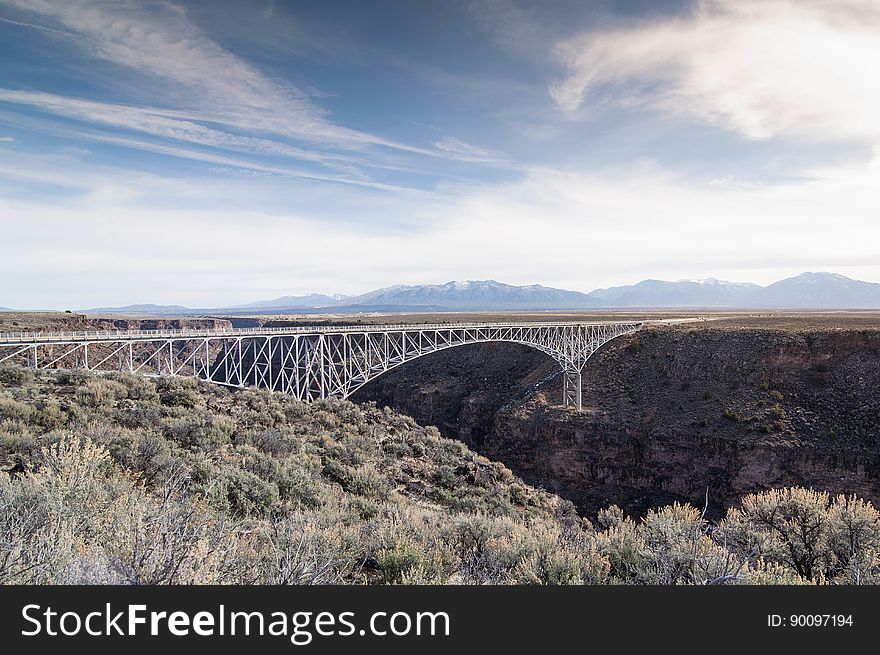 Rio Grande Gorge Bridge across the Rio Grande Gorge in New Mexico, United States.