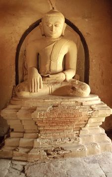 Sitting Buddha,Bagan,Myanmar Royalty Free Stock Photo