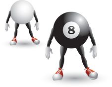 Isolated Eight Ball And Cue Ball Cartoon Character Royalty Free Stock Photo Isolated Eight Ball And Cue Ball Cartoon Character Royalty Free Stock Photo