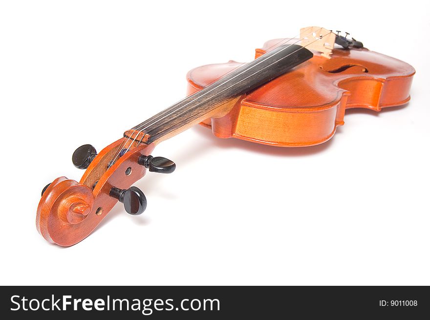 Classical violin isolated on white background