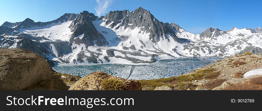 Mountain lake in Katunskyi range, Altai. Mountain lake in Katunskyi range, Altai