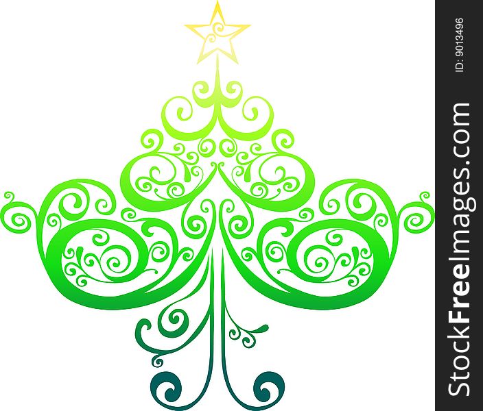 Cute decorative christmas tree design