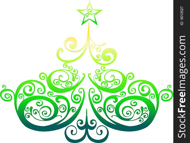 Cute decorative christmas tree design