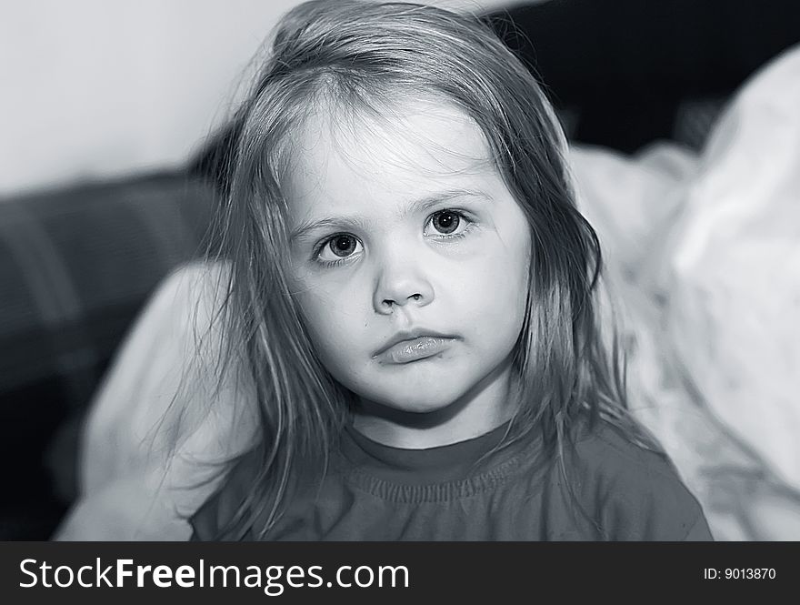Portrait of the small beautiful girl. New images every week.