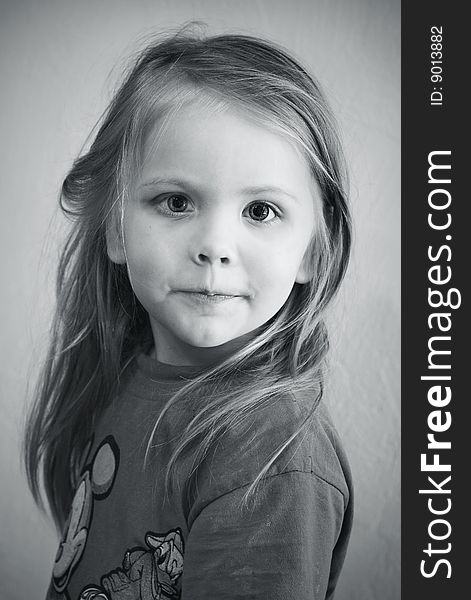 Portrait of the small beautiful girl. New images every week.