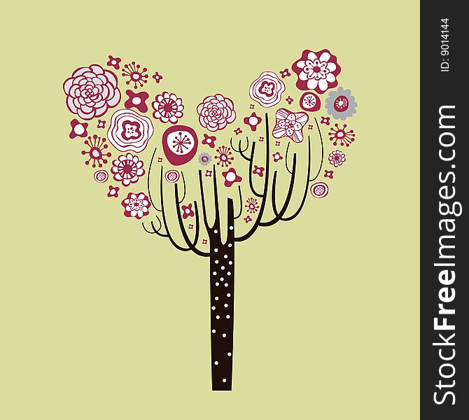 Simple lovely tree graphic design. Simple lovely tree graphic design